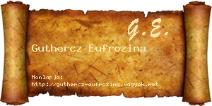 Guthercz Eufrozina névjegykártya