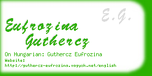 eufrozina guthercz business card